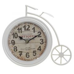 Inart Επιτραπέζιο Ρολόι "Ποδήλατο" Μεταλλικό Εκρού 26x5x23,5 Κωδικός: 3-20-977-0072