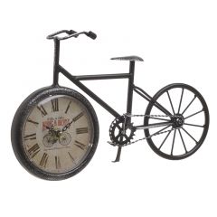 Inart Επιτραπέζιο Ρολόι "Ποδήλατο" Μεταλλικό Μαύρο 29x6x19 Κωδικός: 3-20-977-0268