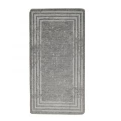 Inart Χαλί Υφασμάτινο Γκρι/Λευκό 80x150 Κωδικός: 3-35-016-0009