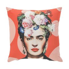 Inart Μαξιλάρι "Frida Kahlo" Υφασμάτινο Ροζ 45x45 Κωδικός: 3-40-054-0036