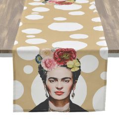 Inart Τραβέρσα "Frida Kahlo" Υφασμάτινη Κίτρινη 40x140 Κωδικός: 3-40-054-0039