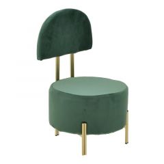 Inart Σκαμπώ/Καρέκλα Βελούδινη Πράσινη 36x36x60 Κωδικός: 3-50-762-0024