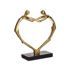 Inart Επιτραπέζιο Διακοσμητικό "Καρδιά" Αλουμινίου Χρυσό 21x8x23 Κωδικός: 3-70-155-0032
