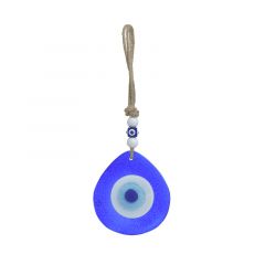 Inart Κρεμαστό Διακοσμητικό "Μάτι" Γυάλινο Μπλε 15 Εκ. Κωδικός: 3-70-344-0054