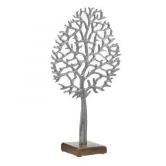 Inart Επιτραπέζιο Διακοσμητικό "Δέντρο" Αλουμινίου Ασημί 23x10x44 Κωδικός: 3-70-357-0240