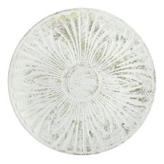 Inart Πιατέλα Ξύλινη Λευκή/Χρυσή 40x4 Κωδικός: 3-70-540-0088