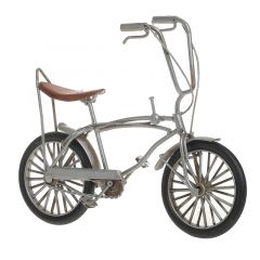 Inart Διακοσμητικό Ποδήλατο Μεταλλικό Ασημί 21x5x17 Κωδικός: 3-70-726-0283