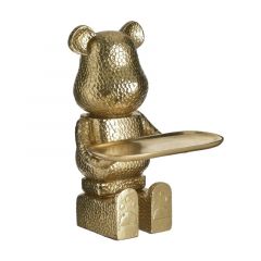 Inart Επιτραπέζιο Διακοσμητικό "Αρκουδάκι" Polyresin Χρυσός 12x10x21 Κωδικός: 3-70-772-0065