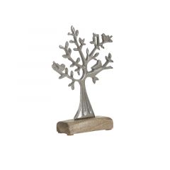 Inart Επιτραπέζιο Διακοσμητικό Δέντρο Μεταλλικό/Ξύλινο Ασημί 17x5x22 Κωδικός: 3-70-985-0042