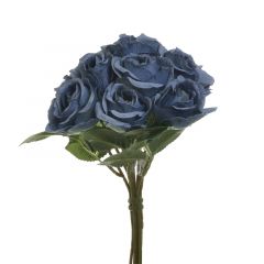 Inart Τεχνητό Μπουκέτο Λουλουδιών Μπλε 30 Εκ. Κωδικός: 3-85-505-0138