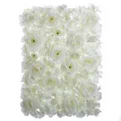 Inart Τεχνητή Φυλλωσιά Με Τριαντάφυλλα Λευκά 40x60 Κωδικός: 3-85-909-0027
