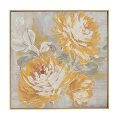 Inart Πίνακας "Λουλούδια" Κίτρινος 80x4x80 Κωδικός: 3-90-242-0319