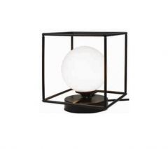 Inlight Επιτραπέζιο Φωτιστικό Γυάλινο/Μεταλλικό Μαύρο 3018-BL