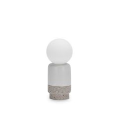 Ideal Lux Επιτραπέζιο Φωτιστικό Κεραμικό/Γυάλινο Λευκό 22 Εκ. Cream Tl1