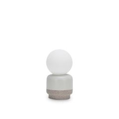 Ideal Lux Επιτραπέζιο Φωτιστικό Κεραμικό/Γυάλινο Λευκό 19 Εκ. Cream Tl1