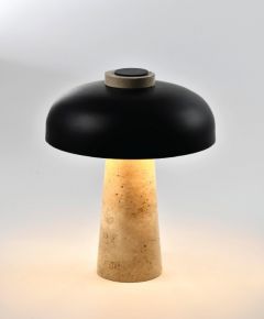 InLight Επιτραπέζιο Φωτιστικό Μαρμάρινο Travertine Γκρι Φ25x31 Εκ. 3064