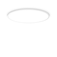 Ideal Lux Πλαφονιέρα Led Αλουμινίου Λευκή Ø90 65W 9900 Lumen 4000K Fly Slim Pl
