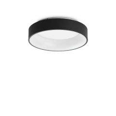 Ideal Lux Πλαφονιέρα Led Μεταλλική Μαύρη Ø45 Εκ. 22W 2300 Lumen 3000K Ziggy Pl