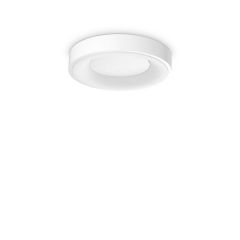 Ideal Lux Πλαφονιέρα Led Μεταλλική Λευκή Ø30 Εκ. 17W 1550 Lumen 3000K Planet Pl