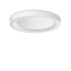 Ideal Lux Πλαφονιέρα Led Μεταλλική Λευκή Ø50 Εκ. 28W 2600 Lumen 3000K Planet Pl