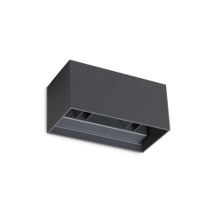 Ideal Lux Απλίκα Εξωτερικού Χώρου Led Ανθρακί 20x10 Εκ. Atom Ap 313412