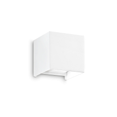 Ideal Lux Απλίκα Εξωτερικού Χώρου Led Λευκή 10x10 Εκ. Atom Ap 313436