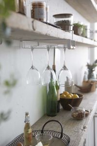 Yamazaki Βάση για Κολωνάτα Ποτήρια Μεταλλική Λευκή Tosca 11x26x8