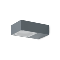 Ideal Lux Απλίκα Τοίχου Εξωτερικού Χώρου Ανθρακί Sirio Ap1 318202