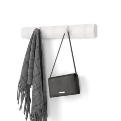 Umbra Κρεμάστρα Τοίχου 5 Θέσεων Ξύλινη Λευκή Flip 50,8x3,2x6,4