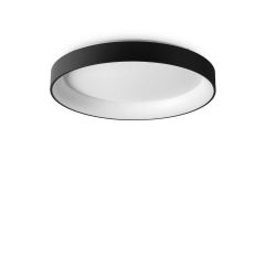 Ideal Lux Πλαφονιέρα Led Μεταλλική Μαύρη Ø80 Εκ. 62W 7800 Lumen 3000K Ziggy Pl