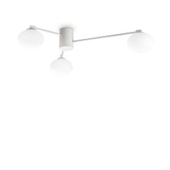 Ideal Lux Τρίφωτο Φωτιστικό Οροφής Γυάλινο/Μεταλλικό Λευκό Ø90 Εκ. Hermes Pl3