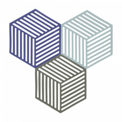 Zone Denmark Σουπλά Για Ζεστά Σκεύη Σιλικόνης Σετ 3 Τμχ 16x14 Εκ. - Hexagon Indigo/Fog/Olive Taupe