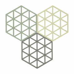 Zone Denmark Σουπλά Για Ζεστά Σκεύη Σιλικόνης Σετ 3 Τμχ 16x14 Εκ. - Triangles Rosemary/Matcha/Olive Taupe