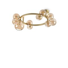 Ideal Lux Δεκάφωτο Φωτιστικό Οροφής Μελί/Χρυσό 70x53x27,5 Εκ. Perlage Pl10