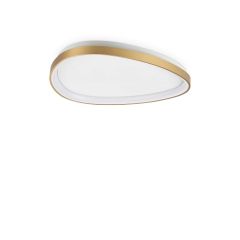 Ideal Lux Πλαφονιέρα Led Μεταλλική Χρυσή Ø61 29W 3850 Lumen 3000K Gemini Pl 