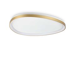 Ideal Lux Πλαφονιέρα Led Μεταλλική Χρυσή Ø81 41W 5400 Lumen 3000K Gemini Pl