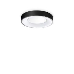 Ideal Lux Πλαφονιέρα Led Μεταλλική Μάυρη Ø30 Εκ. 17W 1550 Lumen 3000K Planet Pl