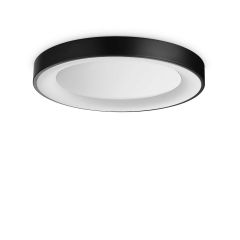 Ideal Lux Πλαφονιέρα Led Μεταλλική Μαύρη Ø50 Εκ. 28W 2600 Lumen 3000K Planet Pl