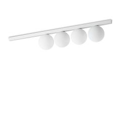 Ideal Lux Τετράφωτο Φωτιστικό Οροφής/Τοίχου Μεταλλικό/Γυάλινο Λευκό 86x12x15 Εκ. Binomio Pl4