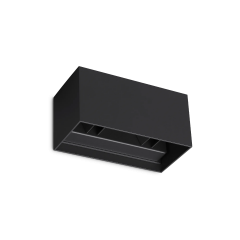 Ideal Lux Απλίκα Εξωτερικού Χώρου Led Μαύρη 20x10 Εκ. Atom Ap 328676