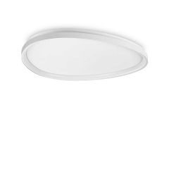 Ideal Lux Πλαφονιέρα Led Μεταλλική Λευκή Ø81 42W 5400 Lumen 3000K Gemini Pl - Dimmable