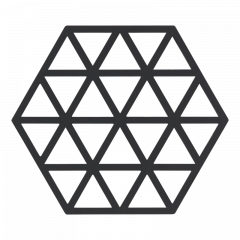 Zone Denmark Σουπλά Για Ζεστά Σκεύη Σιλικόνης 16x14 - Triangles Black