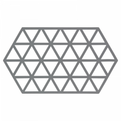 Zone Denmark Σουπλά Για Ζεστά Σκεύη Σιλικόνης 24x14 - Triangles Cool Grey