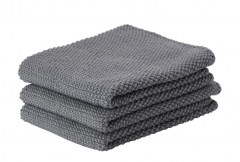 Zone Denmark Πετσέτες Κουζίνας Βαμβακερές Σετ 3 Τμχ 27x27 Εκ. - Cool Grey