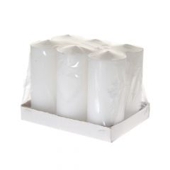 Iliadis Κεριά Παραφίνης Λευκά Σετ 6 Τμχ 7x16 Εκ