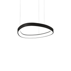 Ideal Lux Φωτιστικό Οροφής Led Μεταλλικό Μαύρο Ø42,5 Gemini Sp On-Off 2700k 341538