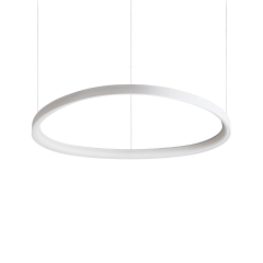 Ideal Lux Φωτιστικό Οροφής Led Μεταλλικό Λευκό Ø81 Gemini Sp On-Off 2700k 341583