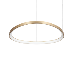 Ideal Lux Φωτιστικό Οροφής Led Μεταλλικό Χρυσό Ø81 Gemini Sp On-Off 2700k 341606