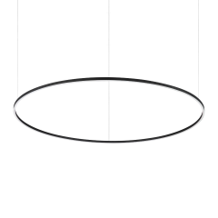 Ideal Lux Φωτιστικό Οροφής Led Αλουμινίου Μαύρο Ø150 2700K Oracle Slim Round 342160