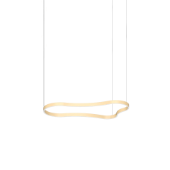 Ideal Lux Φωτιστικό Οροφής Ράγα Led Μεταλλικό Χρυσό Ματ Waves-2 Sp 345253